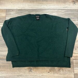 Cashmere Women's Dark Green Crew Neck Sweater